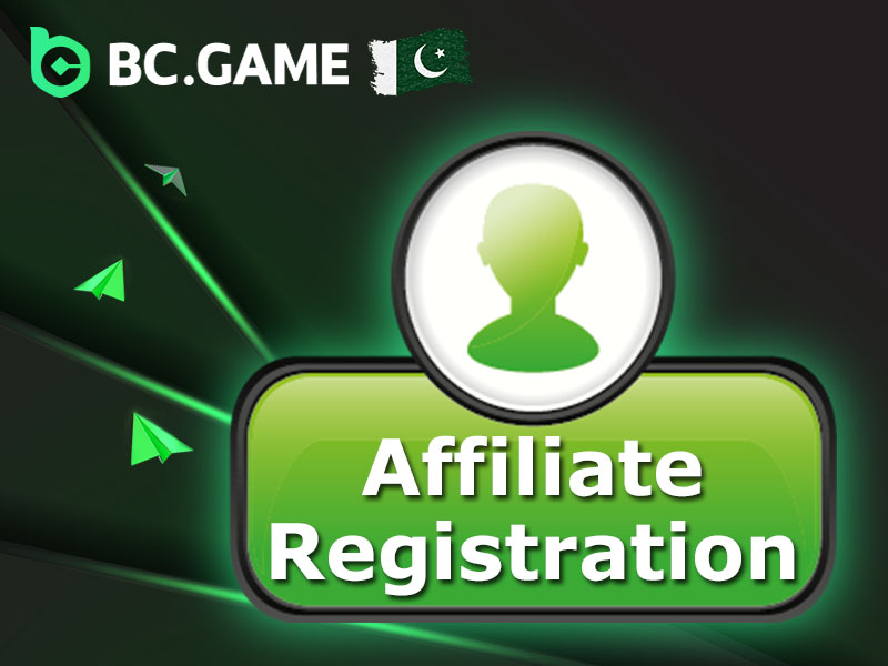 Affiliate registration button on BC Game