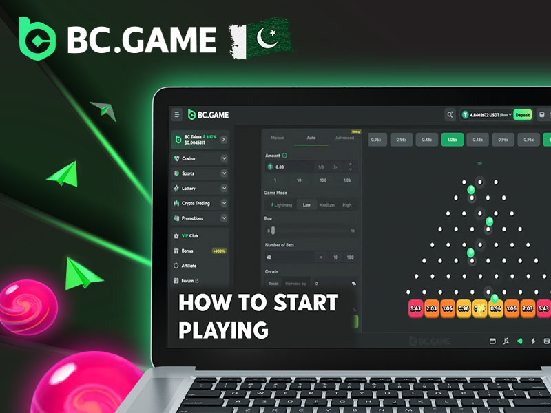 How to start playing BC Game Plinko in Pakistan