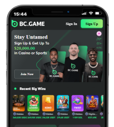 Accessing BC Game official site on iOS device