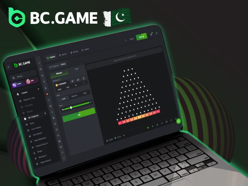 Screenshots of BC Game Plinko interface showing what to expect