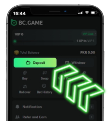 BC Game deposit section