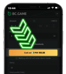 Cash Out button on BC Game