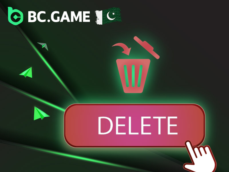 Delete BC Game app button.